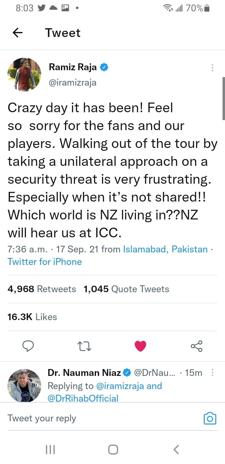 Which World NZ living in?? NZ will hear us at ICC, PCB Chairman Ramiz Raja reacted strongly