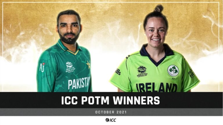 Asif Ali declared player of October after topped in voting, Ireland’s Women Cricketer Laura Dlany won Women Cricket of October