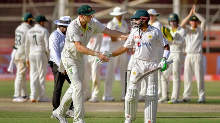 Karachi Test Ended Draw, Babar Azam (196) lead from the Front but unfortunate in completion of first double hundred
